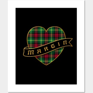 The MARTIN Family Tartan - Retro Heart & Ribbon Family Insignia Posters and Art